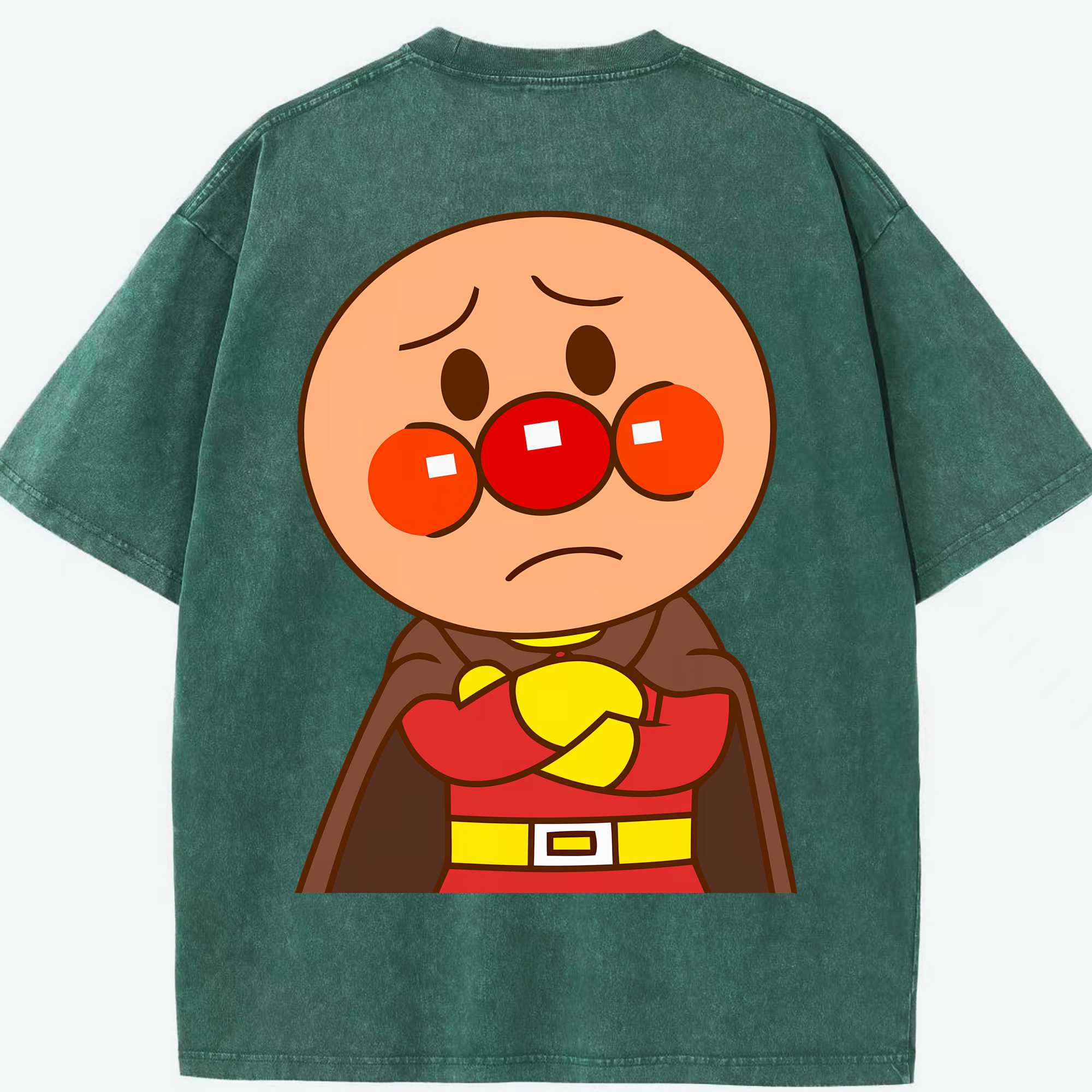 （画像用） アンパンマン Anpanman 綿100% ヴィンテージ風 半袖Tシャツ（背面プリント）